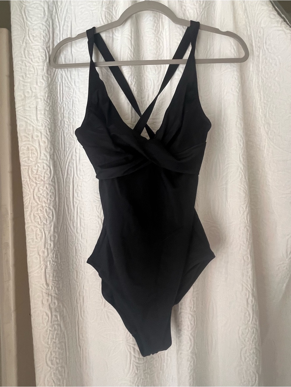 J. Crew Black One-Piece Swimsuit with Crisscross Straps